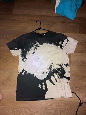 And Finally Misfits Bleach Tie Dye Punk Band T-Shirt